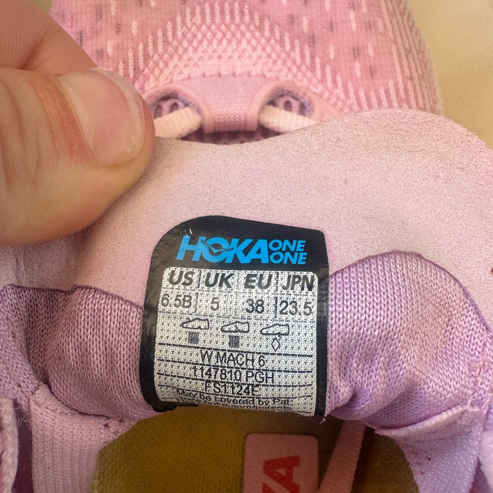 Hoka women’s one one Mach 6 pink lemonade - Picture 8 of 8